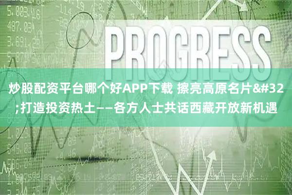 炒股配资平台哪个好APP下载 擦亮高原名片&#32;打造投资热土——各方人士共话西藏开放新机遇